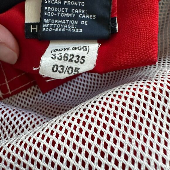 Y2K Tommy Hilfiger Red White Blue Swim Trunks - Men M - Picture 6 of 6